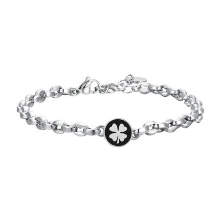 Pulsera Acero con Trébol Luca Barra