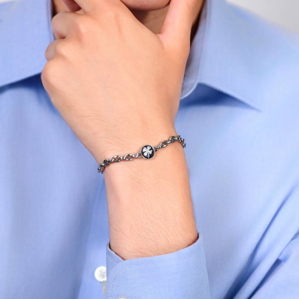 Pulsera Acero con Trébol... 2