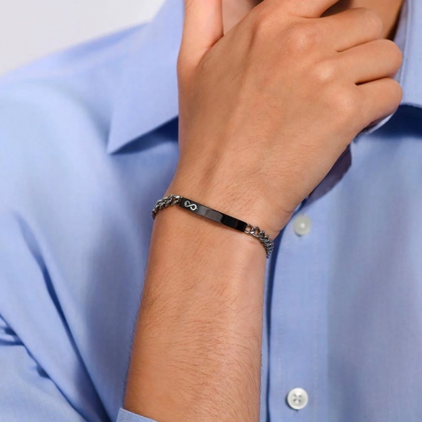 Pulsera Acero con Placa e... 2