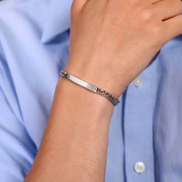 Pulsera Acero con Placa e... 2