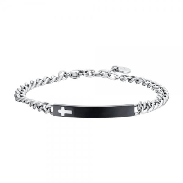 Pulsera Acero con Placa y...