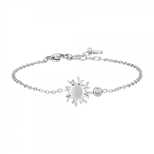 Pulsera Sol y Cristal Acero...