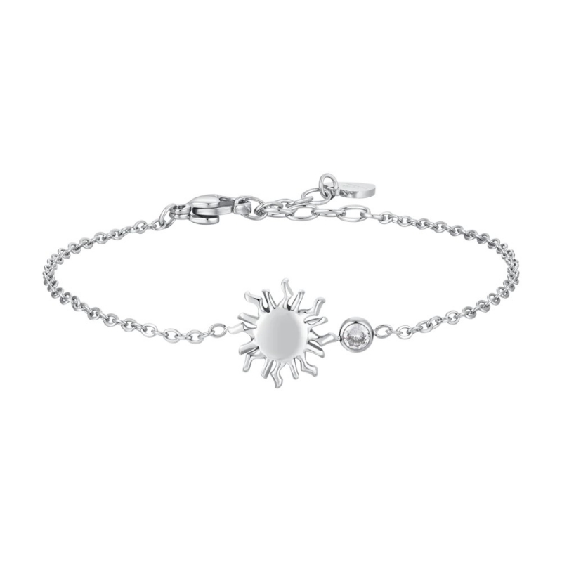 Pulsera Sol y Cristal Acero Luca Barra
