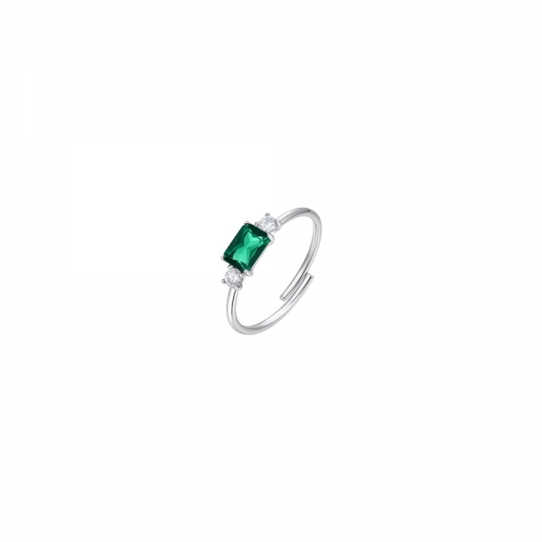 Anillo Circonitas Blancas y...