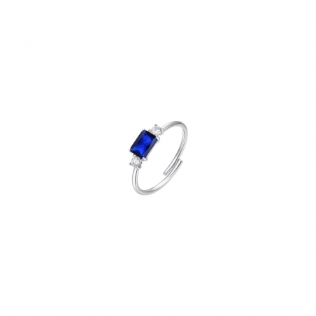Anillo Circonitas Blancas y Azul Luca Barra