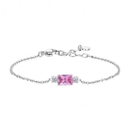 Pulsera Circonitas Blancas y Rosa Luca Barra
