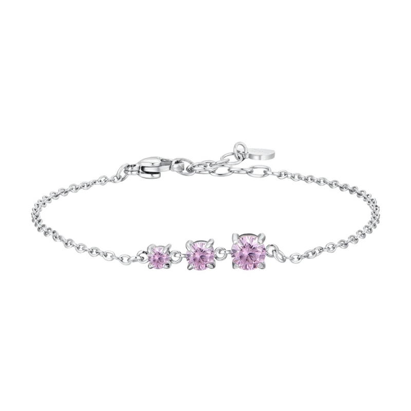 Pulsera Circonitas Rosas Luca Barra