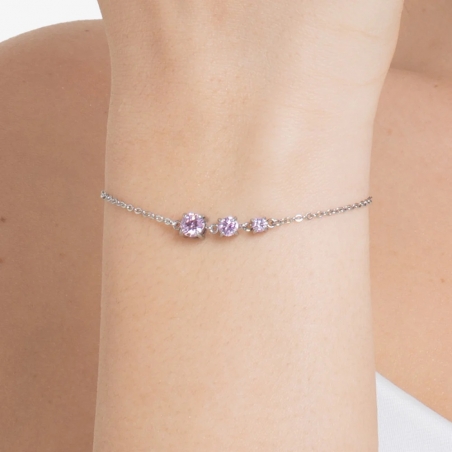 Pulsera Circonitas Rosas Luca Barra