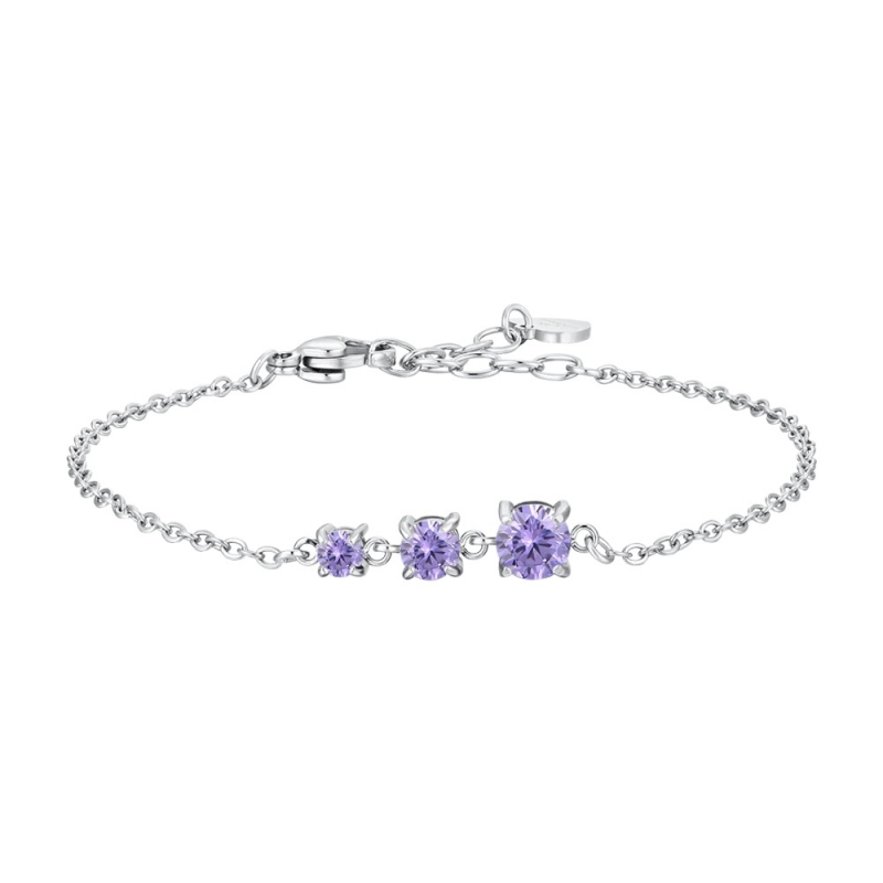 Pulsera Circonitas Violetas Luca Barra