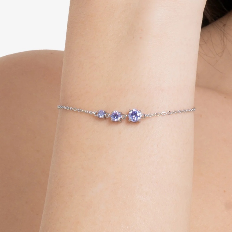 Pulsera Circonitas Violetas Luca Barra