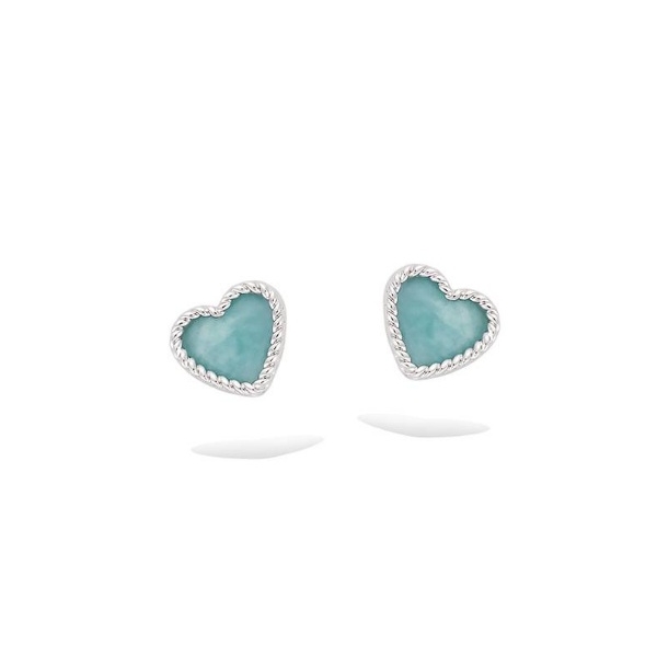 Pendientes Blue Love Plata...