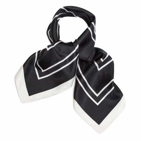 Foulard Pañuelo Líneas Geométricas Negro Tantrend