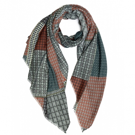 Foulard Estampado Mosaicos Verde Tantrend