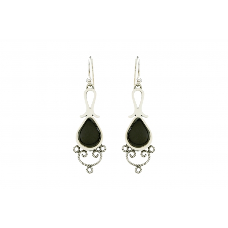Pendientes Intemporal Plata y Azabache Fink