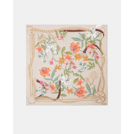 Foulard Cadenas Flores y Logo Multi Guess