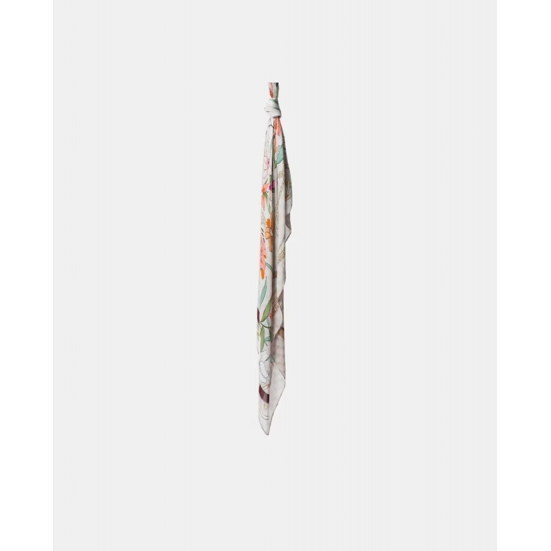 Foulard Cadenas Flores y Logo Multi...
