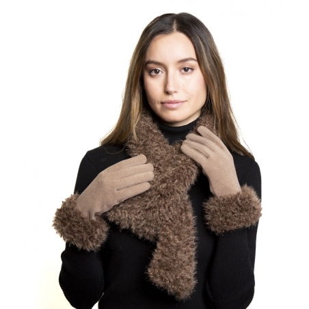 Foulard Bufanda Borreguito Marrón Tantrend