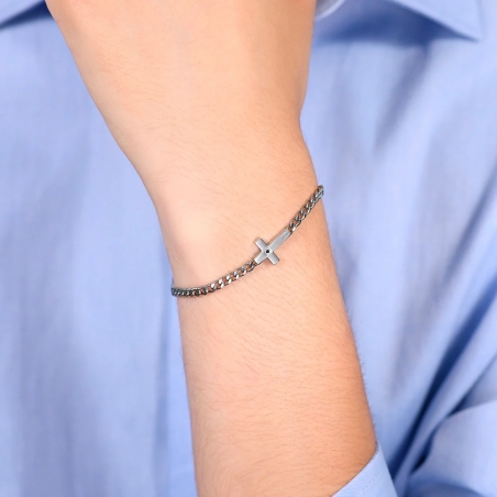 Pulsera Cruz Circonita Luca Barra