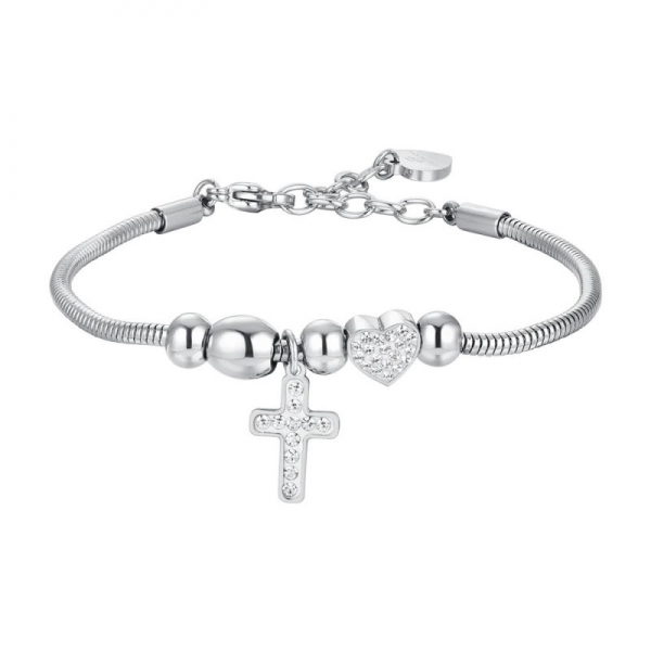 Pulsera Cruz y Corazón Luca...