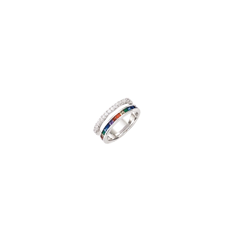 Anillo Galatea Doble Plata Sinergy