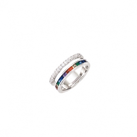 Anillo Galatea Doble Plata Sinergy