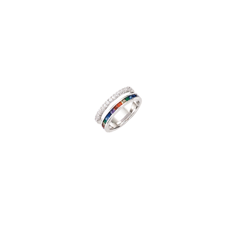 Anillo Galatea Doble Plata Sinergy