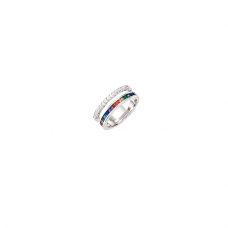 Anillo Galatea Doble Plata Sinergy