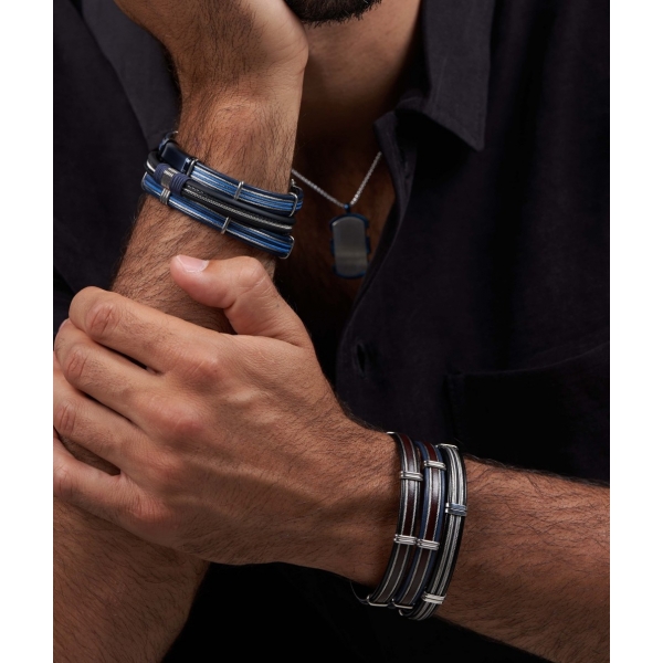 Pulsera de Cuero y Acero 2