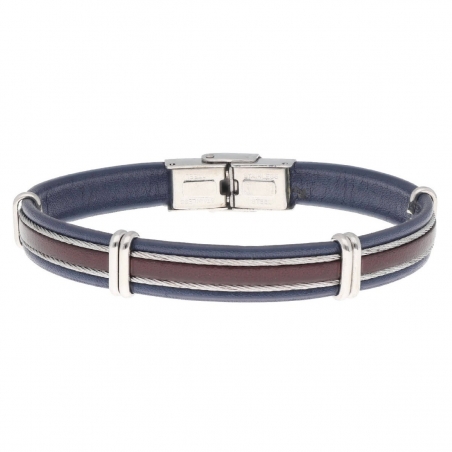 Pulsera de Cuero y Acero