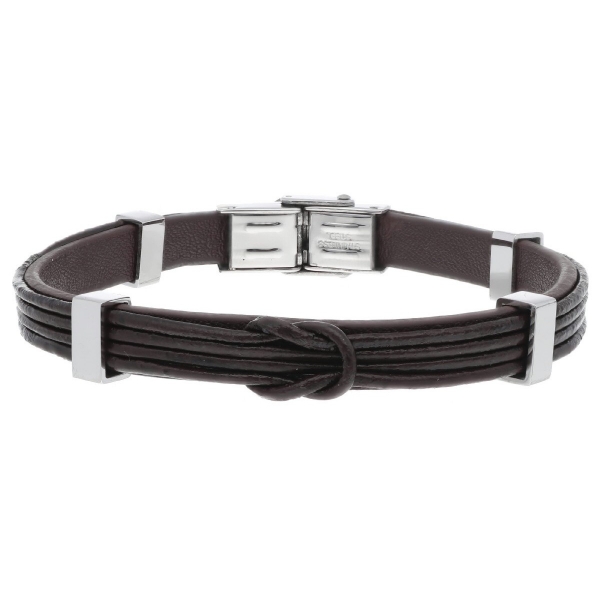 Pulsera de Cuero y Acero