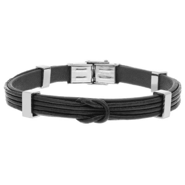 Pulsera de Cuero y Acero