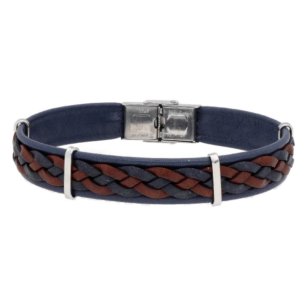 Pulsera de Cuero y Acero