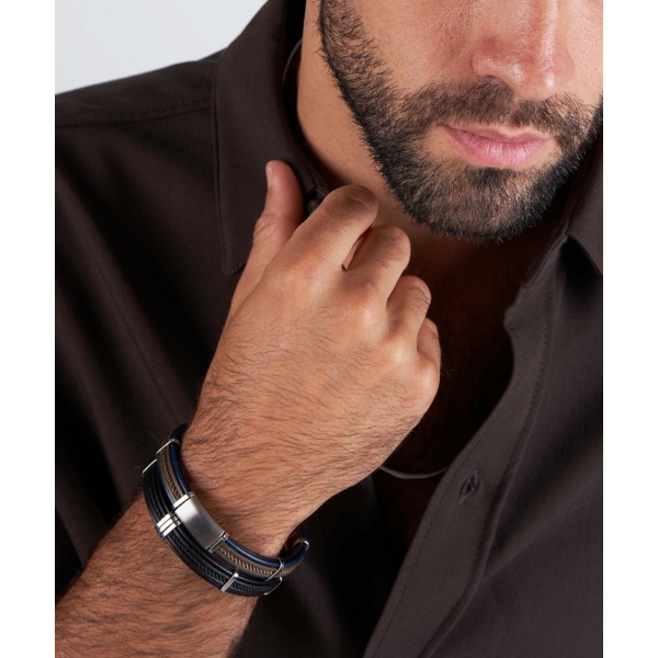 Pulsera de Cuero y Acero 2
