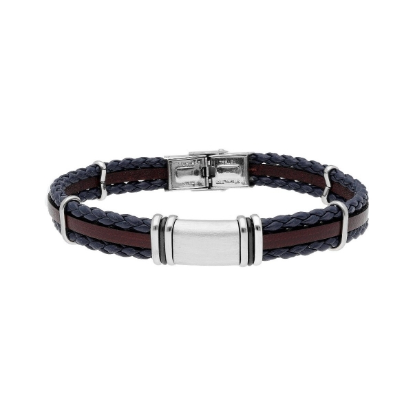Pulsera de Cuero y Acero