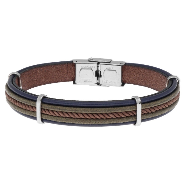 Pulsera de Cuero y Acero