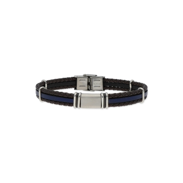 Pulsera de Cuero y Acero