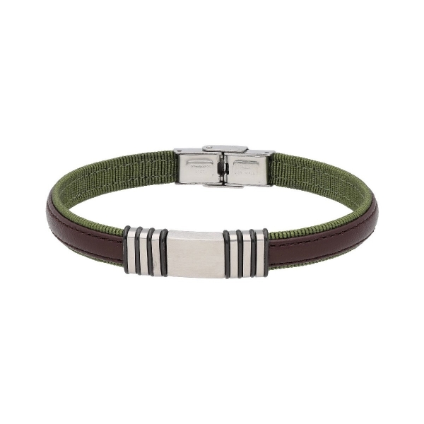 Pulsera de Cuero y Acero